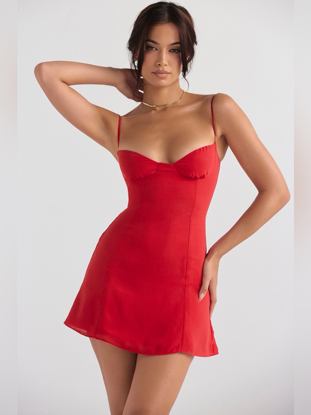 House Of CB Christiana Red Mini Dress Women’s Size XS Plus Cups